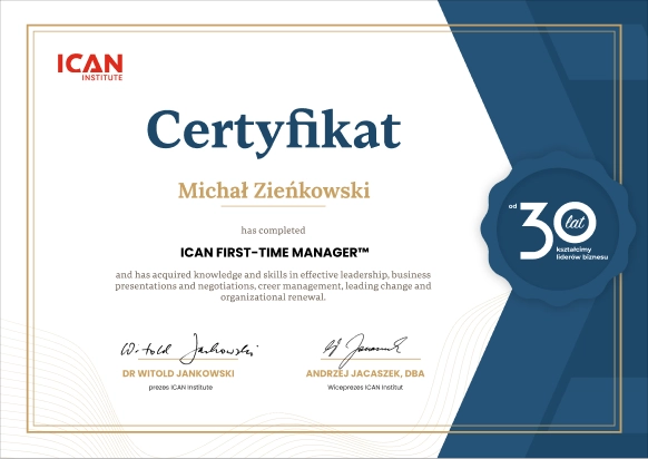 ICAN First-Time Manager™ Certificate