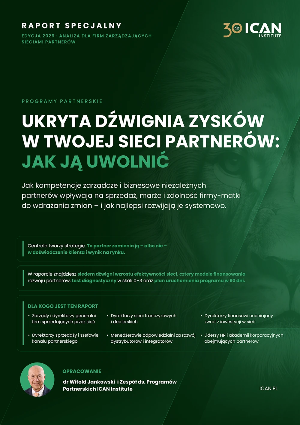 Cover of the special report “The Hidden Profit Lever in Your Partner Network: How to Unlock It” – ICAN Institute, 2026 edition